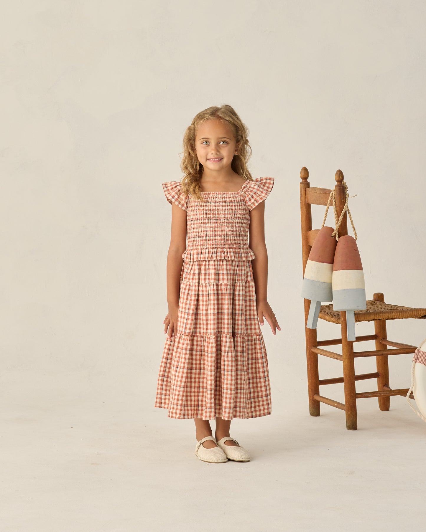 Rylee and Cru Zayla Top - Poppy Gingham
