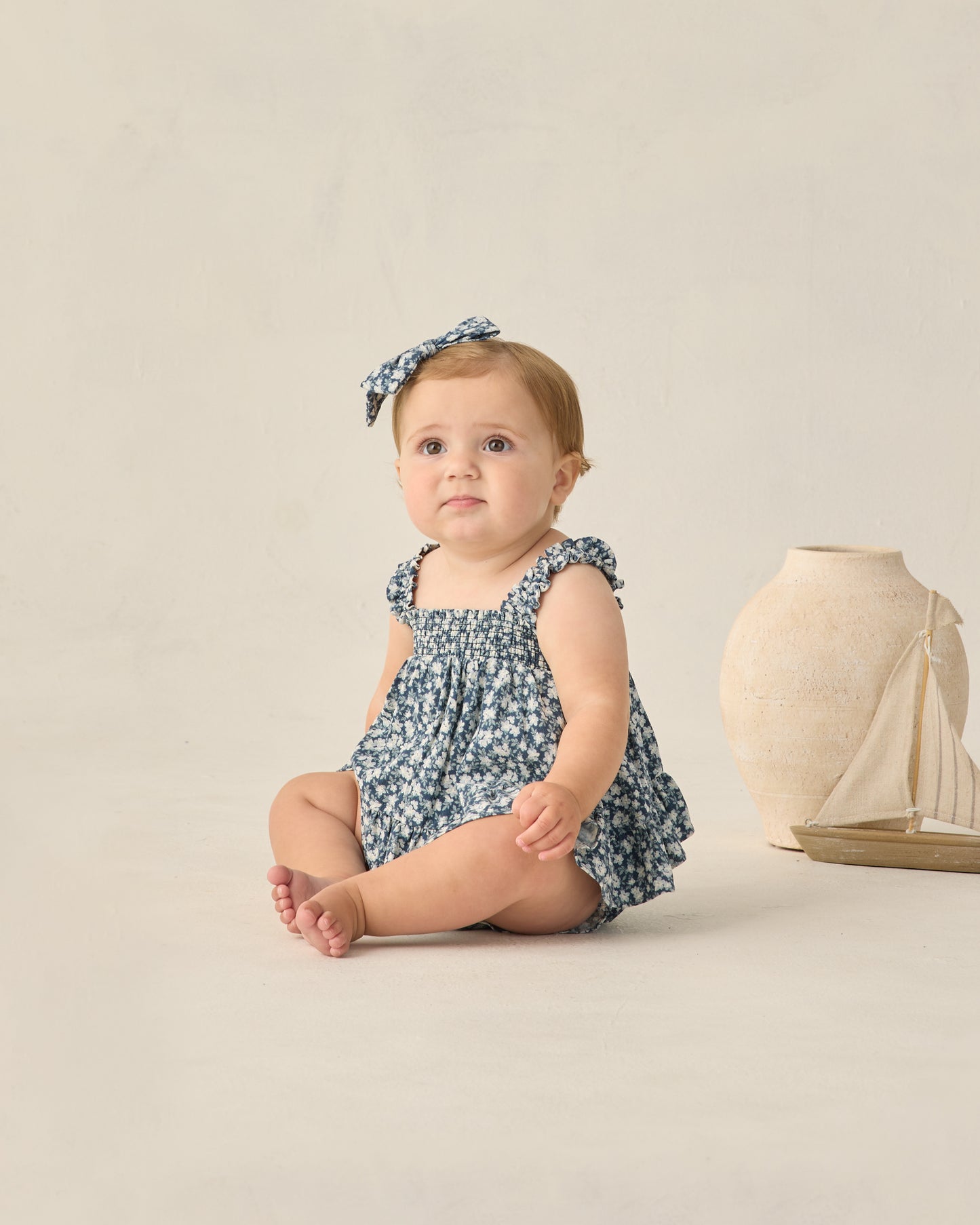 Rylee and Cru Bow - Navy Floral