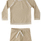 Rylee and Cru Boys Rashguard Set - Ocre Check