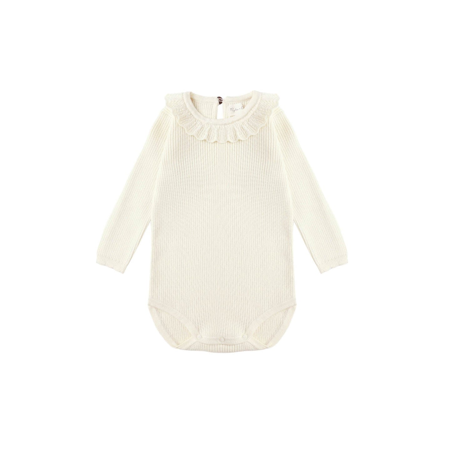 Rylee and Cru Ruffle Collar Bodysuit - Natural
