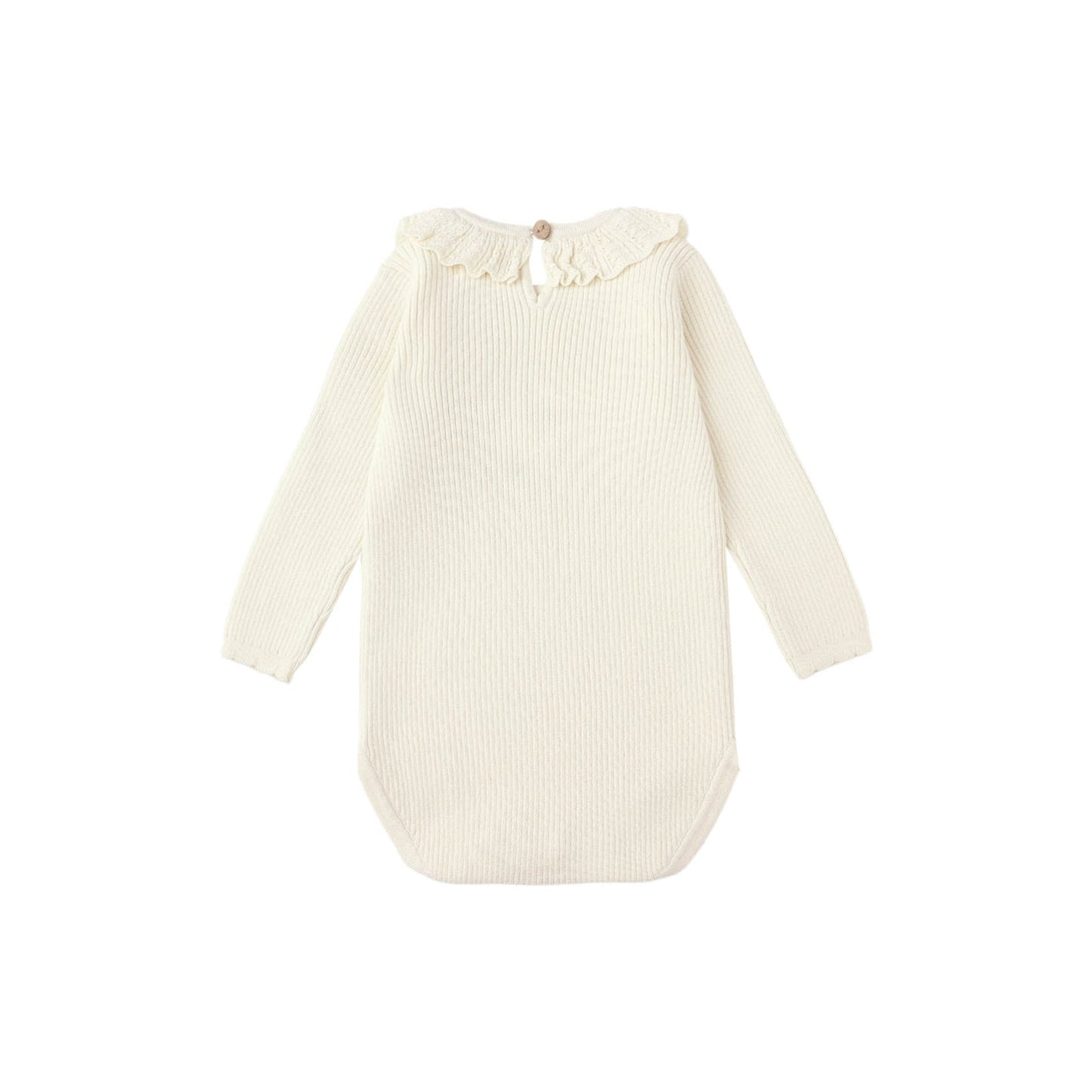 Rylee and Cru Ruffle Collar Bodysuit - Natural