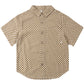 Rylee and Cru Collared Short Sleeve Shirt - Ocre Check
