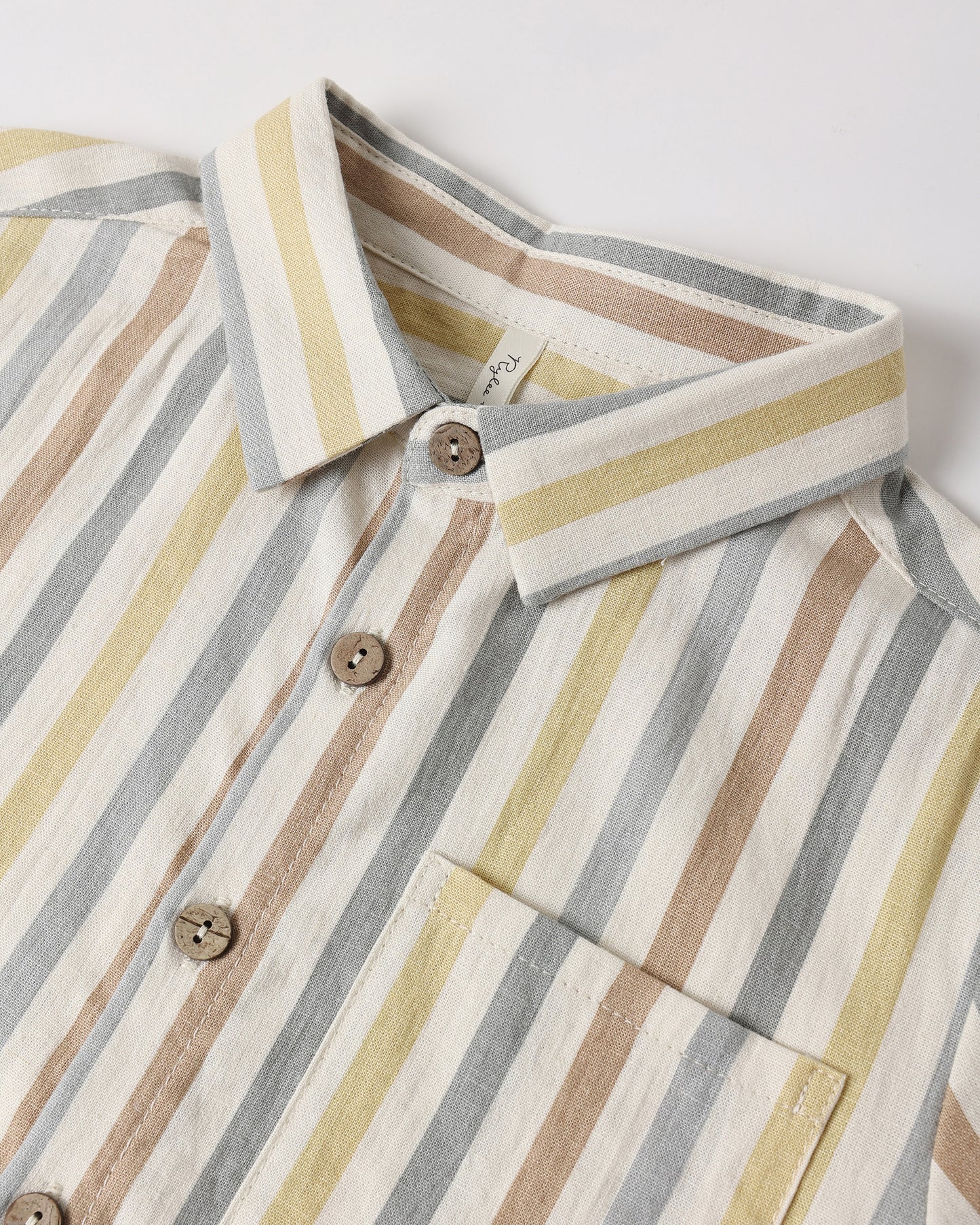 Rylee and Cru Collared Short Sleeve Shirt - Valencia Stripe