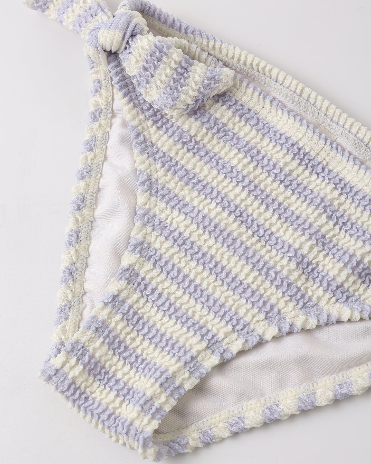 Rylee and Cru Cropped Rashguard Set - Periwinkle Stripe