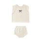 Rylee and Cru Scallop Knit Baby Set - Natural