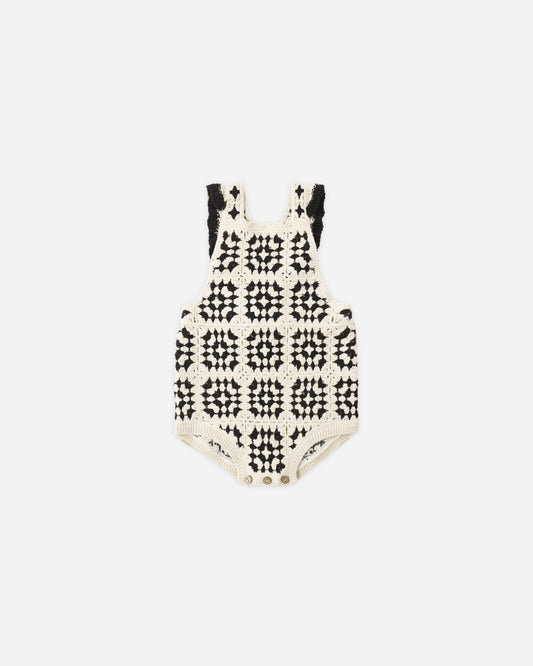 Rylee and Cru Crochet Romper - Abstract