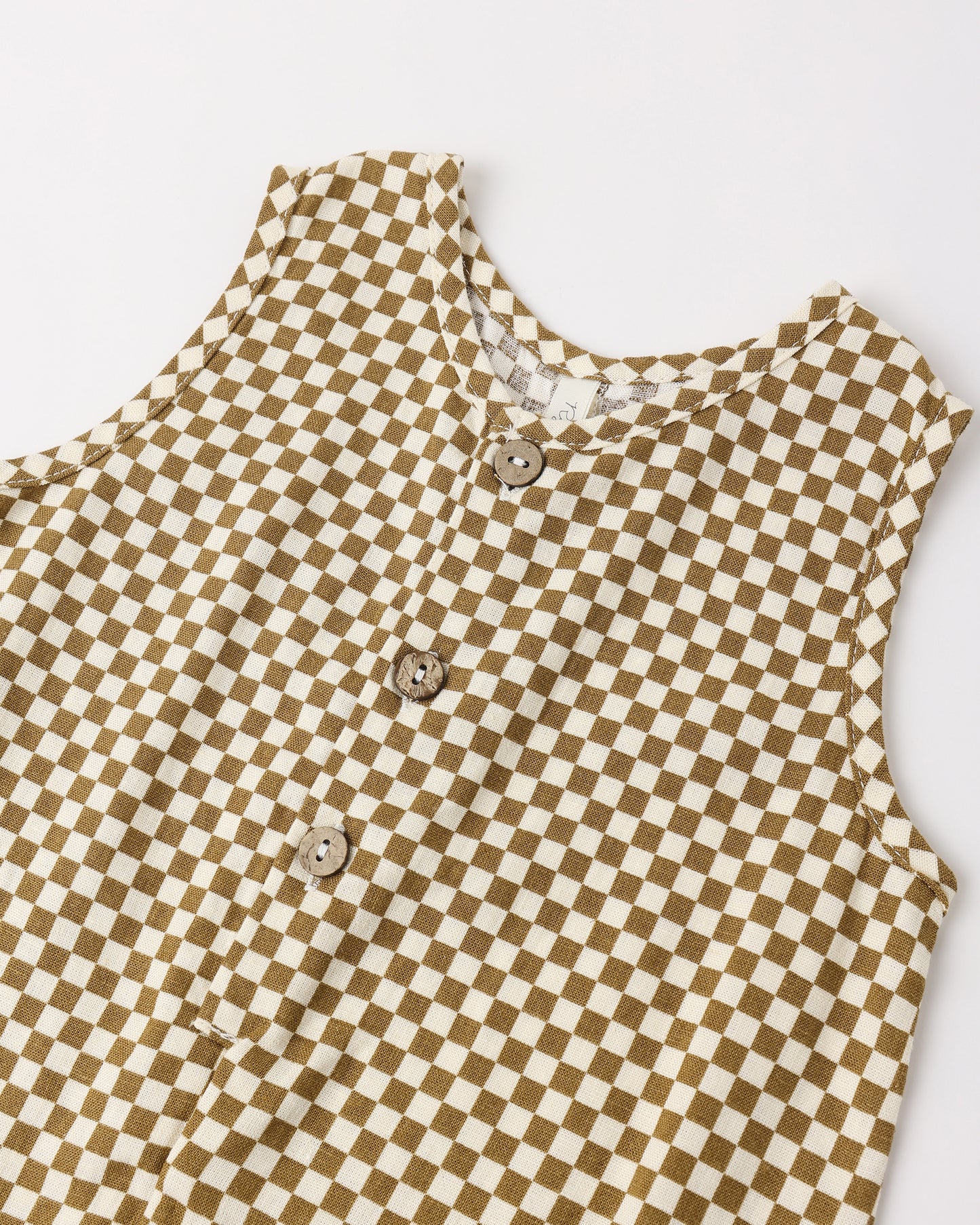 Rylee and Cru Maverick Romper - Ocre Check