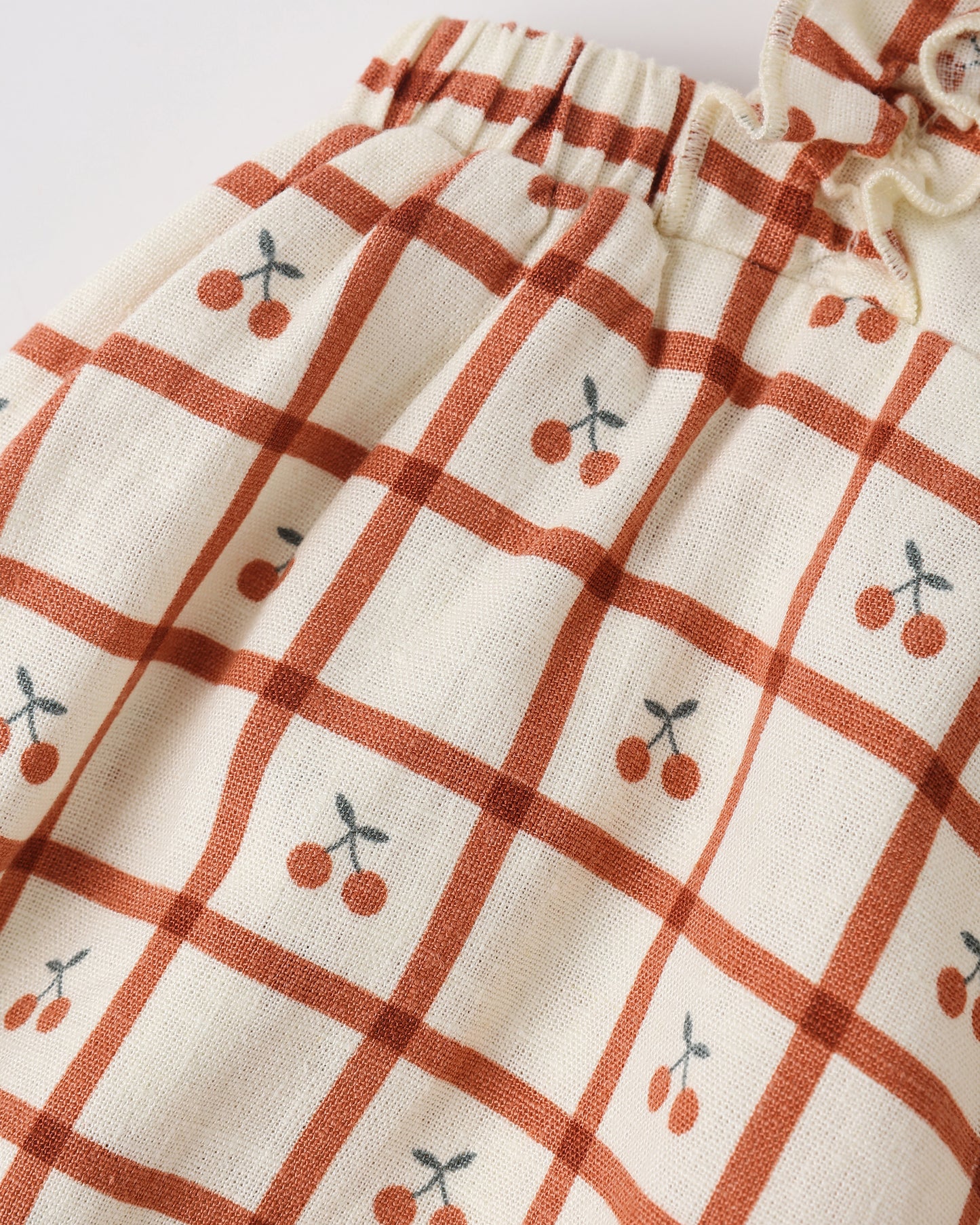 Rylee and Cru Chiara Romper - Cherry Check