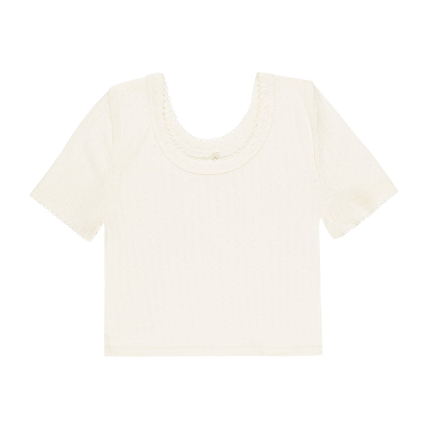 Rylee and Cru Pointelle Tee - Ivory