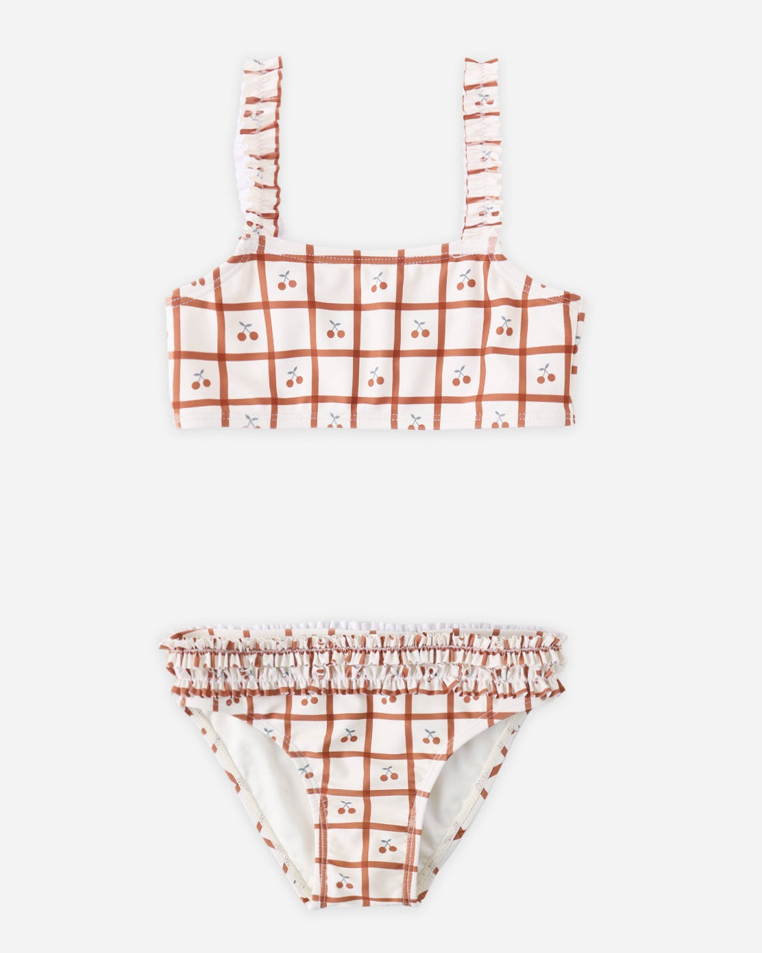 Rylee and Cru Rouched Bikini - Cherry Check