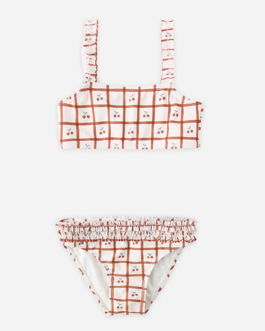 Rylee and Cru Rouched Bikini - Cherry Check
