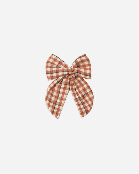 Rylee and Cru Oversized Bow - Poppy Gingham