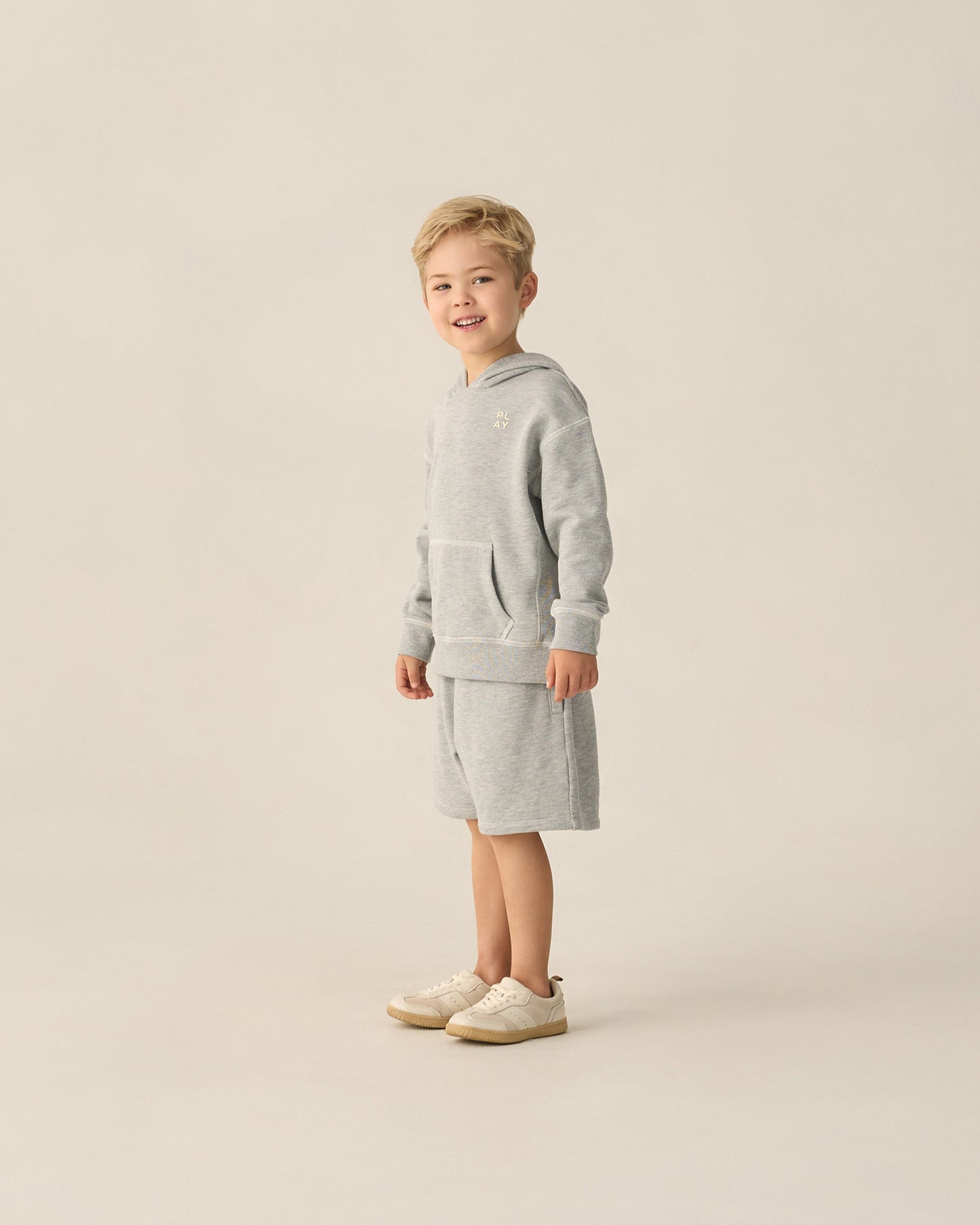 Rylee and Cru Boxing Short - Heathered Grey