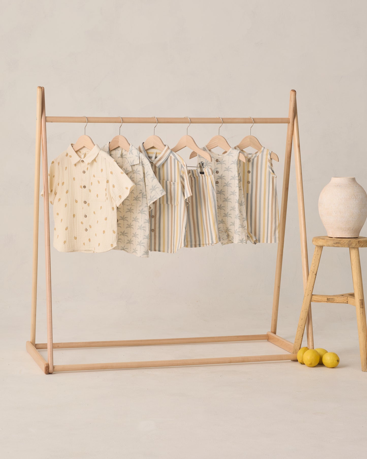 Rylee and Cru Collared Short Sleeve Shirt - Valencia Stripe