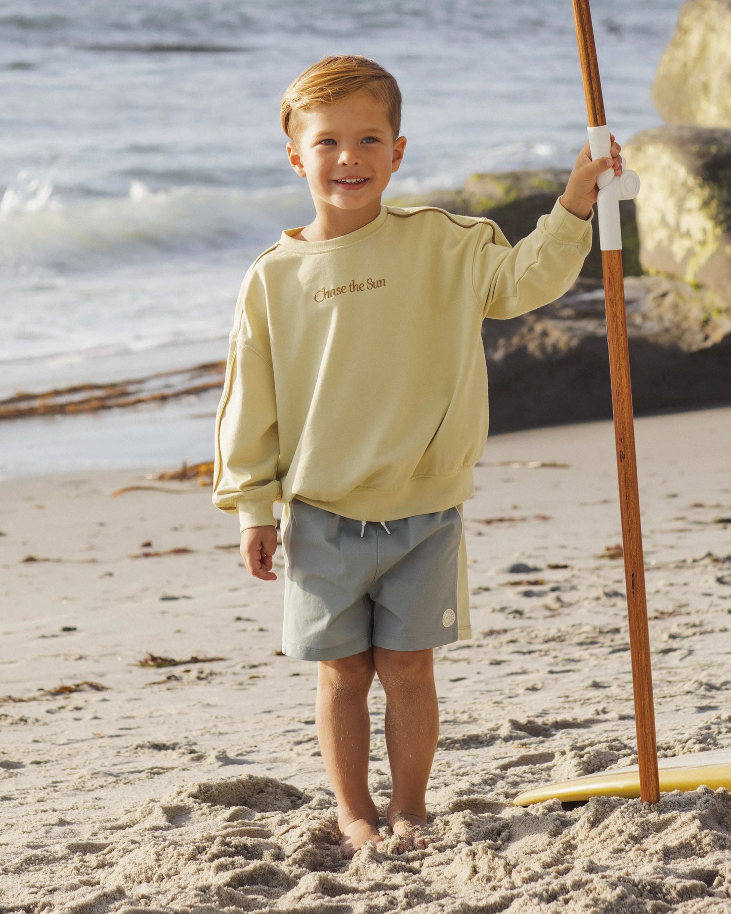 Rylee and Cru Paneled Boardshort - Sea Green