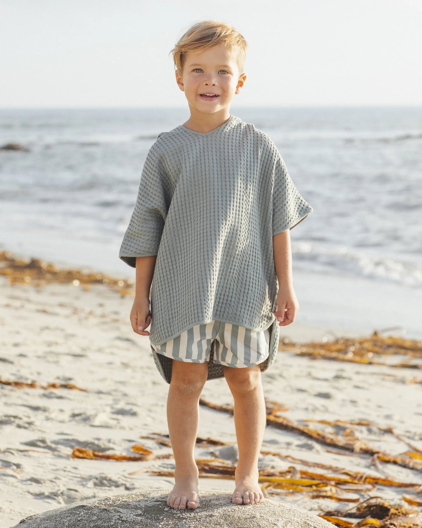 Rylee and Cru Swim Trunk - Green Stripe