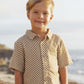 Rylee and Cru Collared Short Sleeve Shirt - Ocre Check