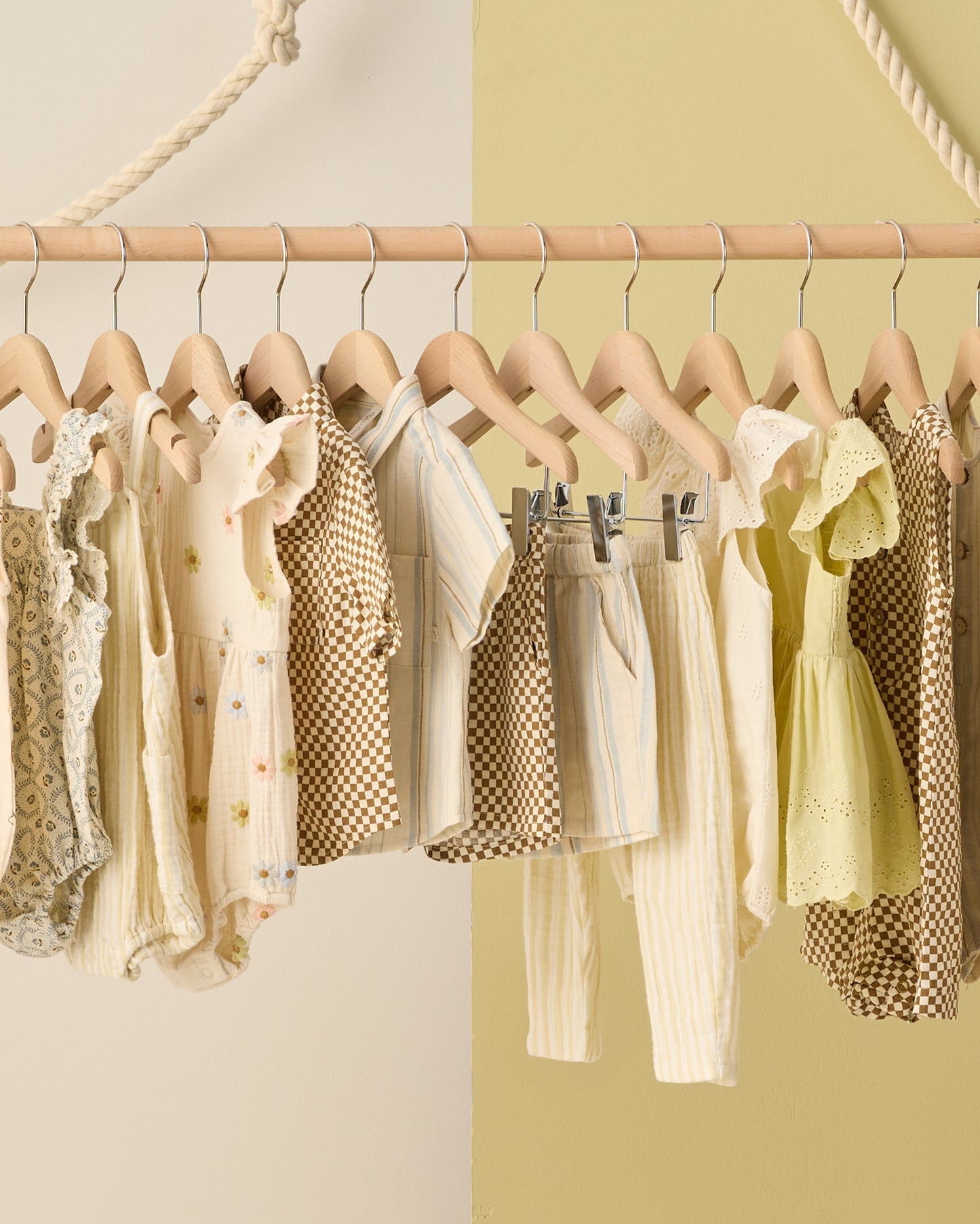 Rylee and Cru Collared Short Sleeve Shirt - Ocre Check