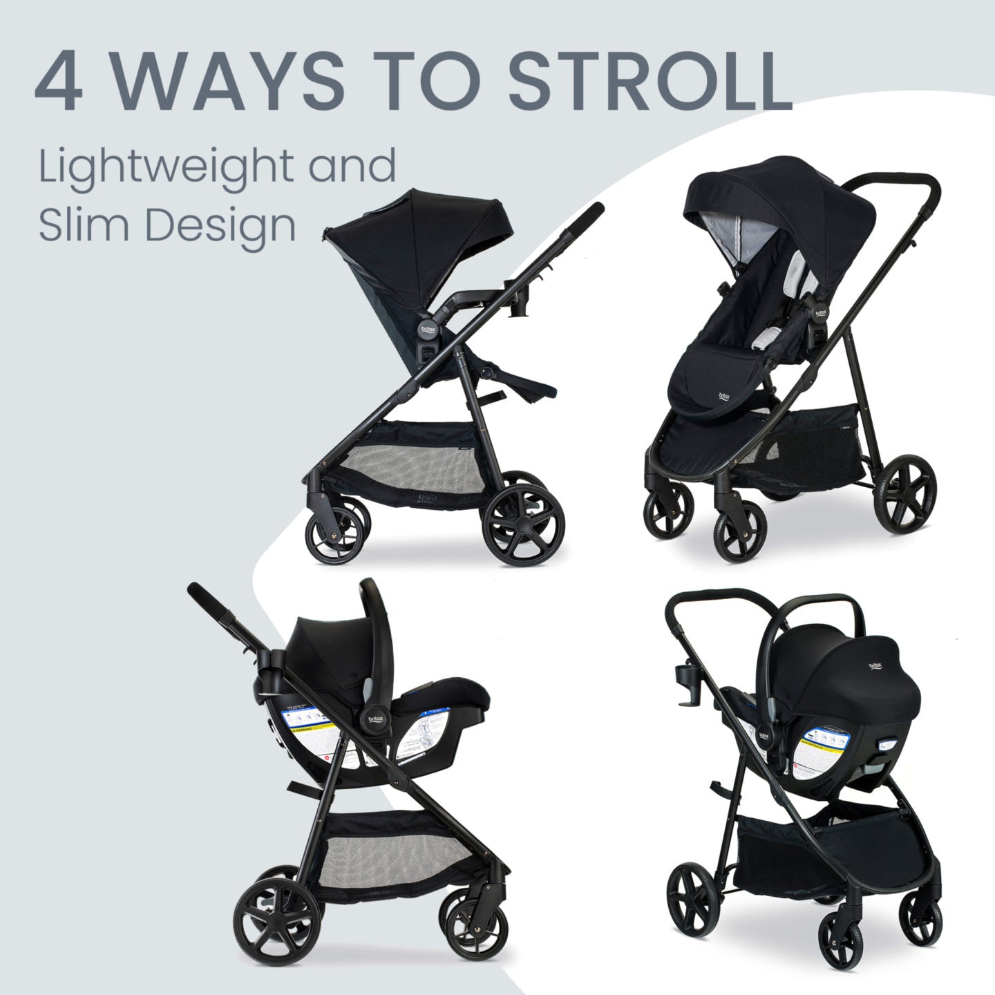 Britax Willow Brook Travel System Features - Onyx Glacier