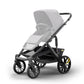 Veer Switch&Roll Leather Kit Luxe Bundle - &Roll Stroller Frame / Switchback Seat Luxe / Genuine Napa Leather Grips for Handle and Armbar - Saddle - Gray Granite