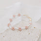 Joyful Bead Company Petal Pink Flower Bracelet - Gold