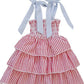 Mebie Baby Linen Dress - Stripe Ruffle