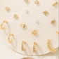 Fame Pearl and Gem Studs Assorted Stud and Hoop Earrings Set