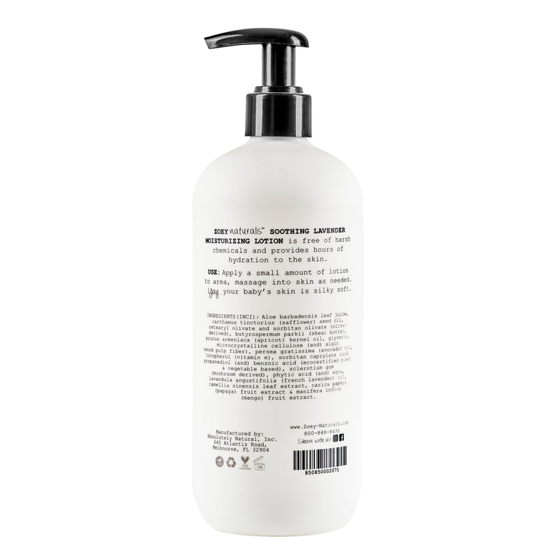 Zoey Naturals Moisturizing Lotion - 17 fl oz - Soothing Lavender