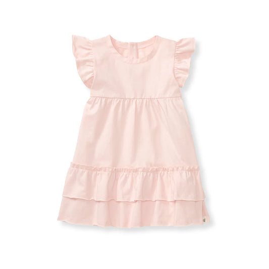 Burt's Bees Ruffle Dress - Hibiscus Red