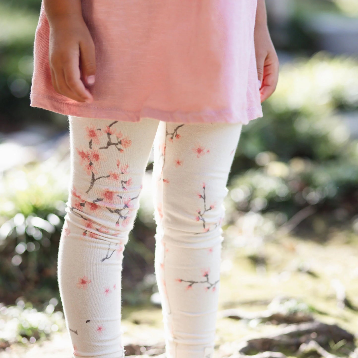 Burts Bees Slub Tunic & Cherry Blossoms Pants Set