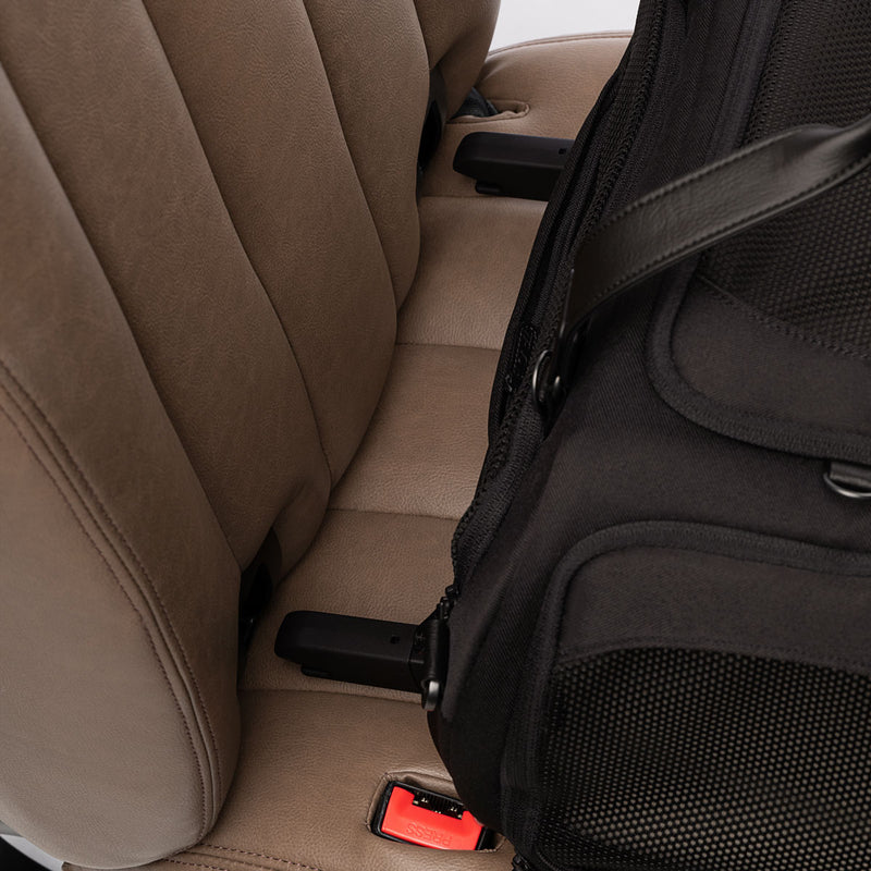 TAVO Pets Dupree II Carry-On Pet Car Seat - Onyx installation in vehicle