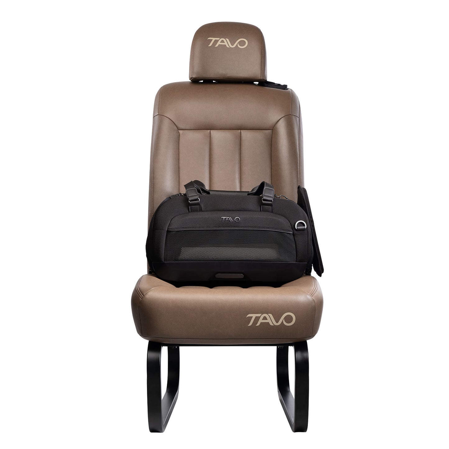 TAVO Pets Dupree II Carry-On Pet Car Seat - Onyx installed in vehicle seat