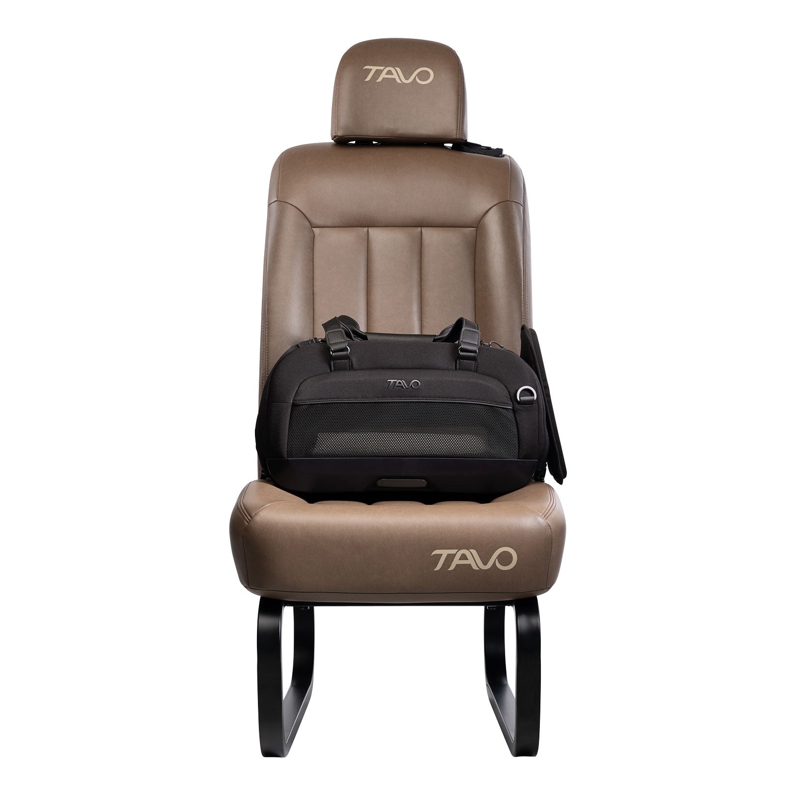 TAVO Pets Dupree II Carry-On Pet Car Seat - Onyx installed in vehicle seat