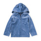 Tea Collection Bear Ears Velour Baby Hoodie - Coronet Blue