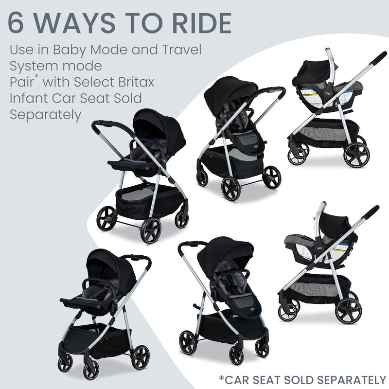 Britax Willow Grove SC Travel System - Pindot Onyx