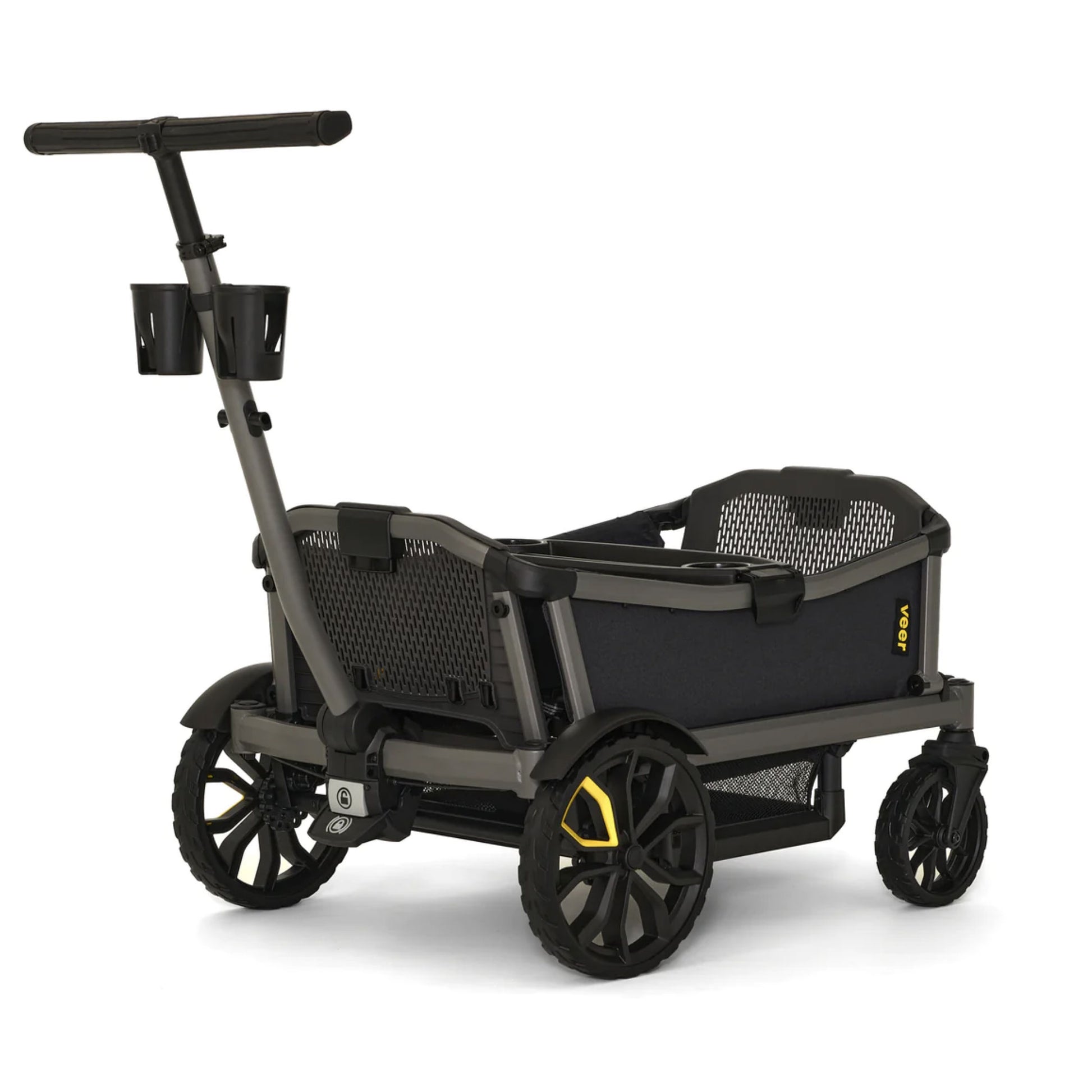 Veer Cruiser City XL Essentials Bundle - Cruiser City XL / Retractable Canopy XL / Leather Grips XL / Cargo Nets - Gray Granite