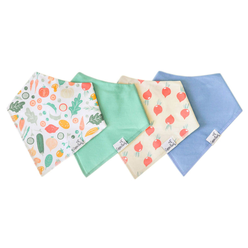 Copper Pearl Baby Bandana Bibs - Veggies
