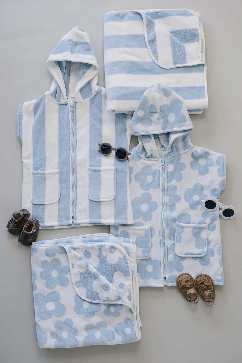 Mebie Baby Hooded Beach Towel - Coastal Floral
