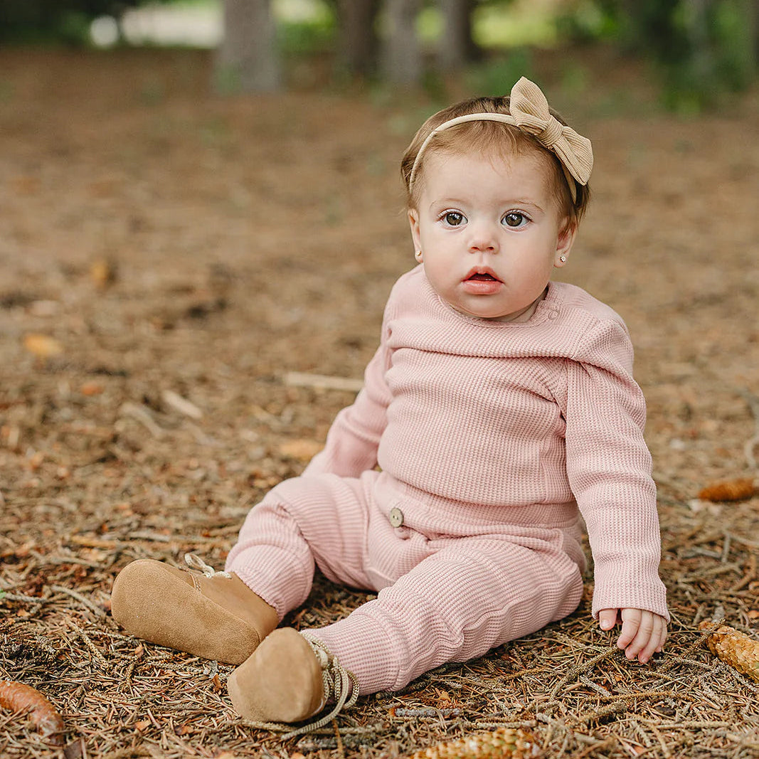 Mebie Baby Bodysuit Waffle Set - Pink