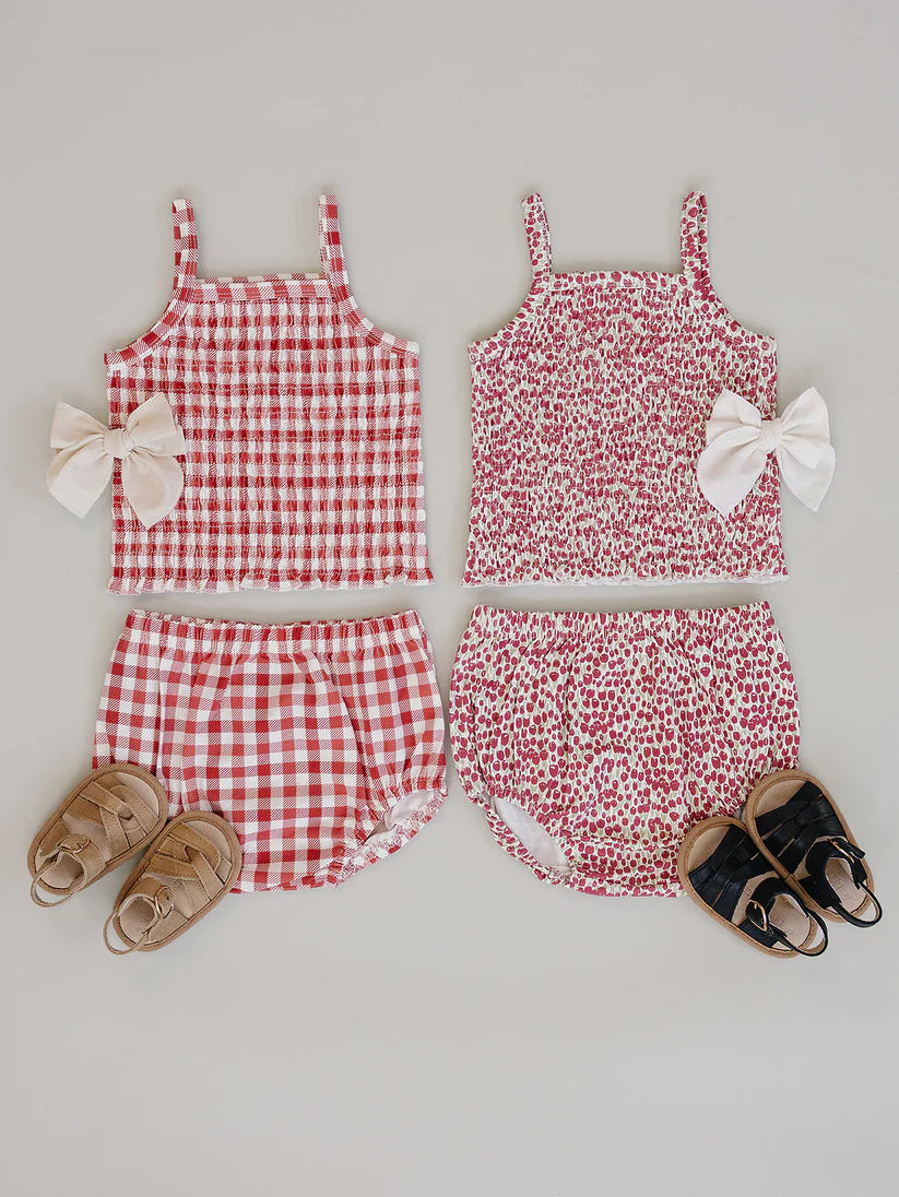 Mebie Baby Ruched Tulip Bloomer Set