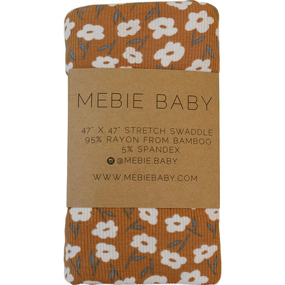 Mebie Baby Ribbed Bamboo Stretch Swaddle