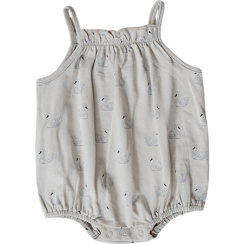 Mebie Baby Tank Bubble Romper - Swan