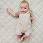 Mebie Baby Tan Ribbed Bodysuit