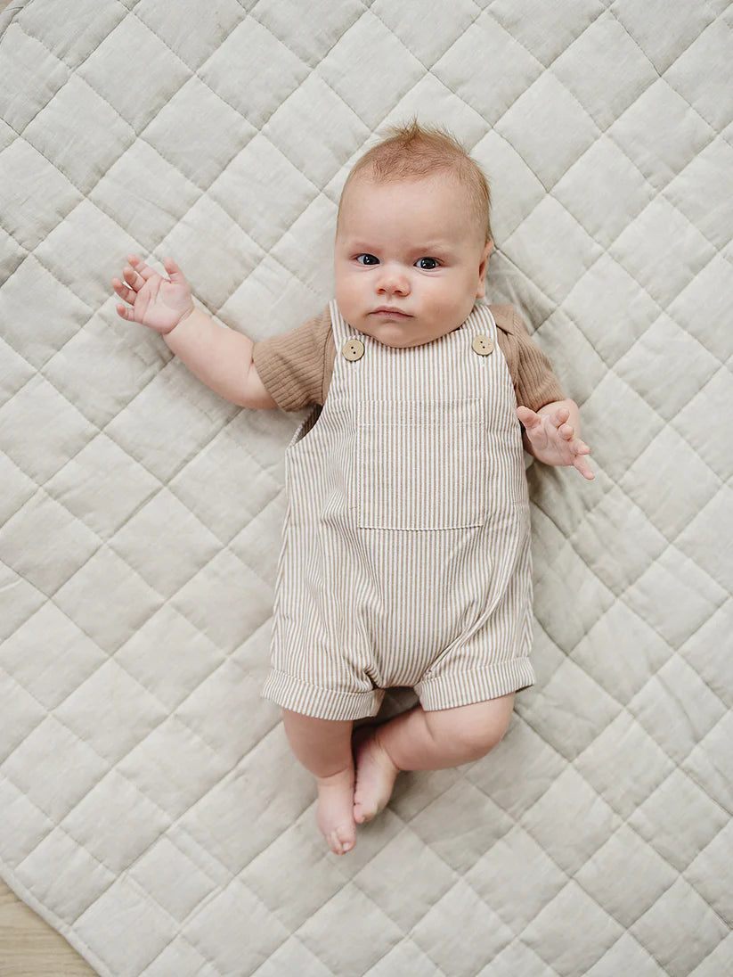 Mebie Baby Tan Ribbed Bodysuit