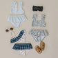 Mebie Baby Ruffle Bikini Set - Light Blue Gingham