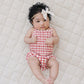 Mebie Baby Ruched Ginghan Bloomer Set