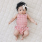 Mebie Baby Ruched Ginghan Bloomer Set