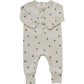 Mebie Baby Floral Long Sleeve Button Romper
