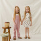 Mebie Baby Stripe Overalls - Red