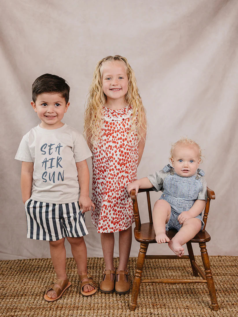 Mebie Baby Stripe Short Overalls